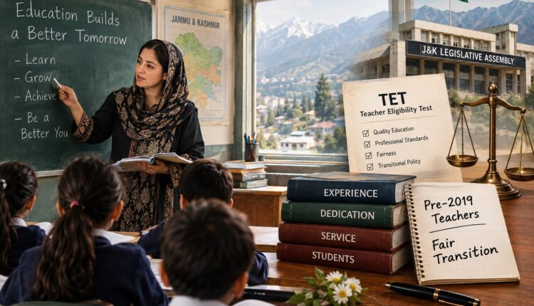 TET and Pre-2019 Teachers: Why J&K Needs a Fair Transition